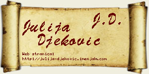 Julija Đeković vizit kartica